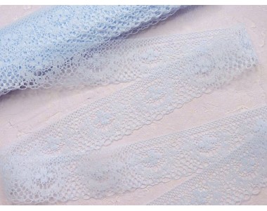Кружево 3,7см, цв. голубой - 1 м.