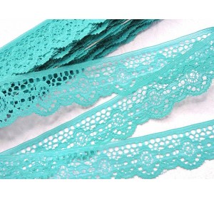 Кружево 3,8 см, цв. тиффани - 1 м.