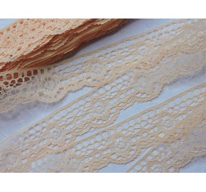 Кружево 3,8 см, цв. персиковый - 1 м.