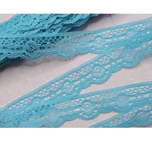 Кружево 3,8 см, цв. бирюзовый - 1 м.