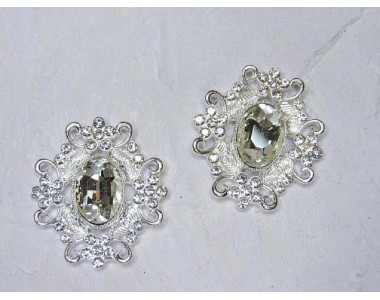 Серединка ювелирная, цв. серебро/серебро - 1 шт