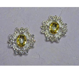 Серединка ювелирная, цв. серебро/светлое золото - 1 шт