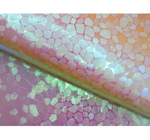 Кожзам "Камешки", цв. хамелеон №1