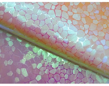 Кожзам "Камешки", цв. хамелеон №1