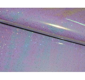 Кожзам зеркальный "Брызги", цв. сиреневый хамелеон