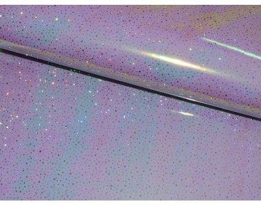 Кожзам зеркальный "Брызги", цв. сиреневый хамелеон