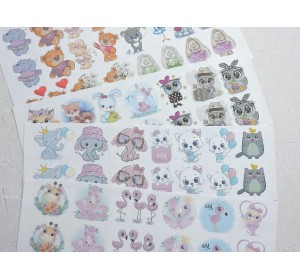 Набор термонаклеек "Зверята №17" - 1 набор.