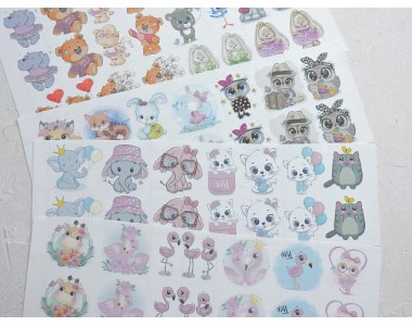 Набор термонаклеек "Зверята №17" - 1 набор.