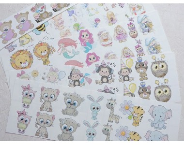 Набор термонаклеек "Ассорти №12" - 1 набор.