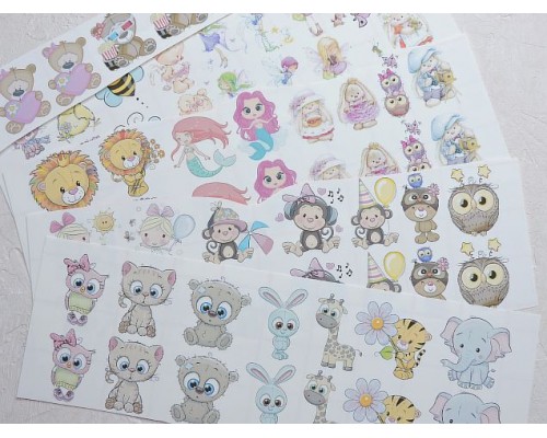 Набор термонаклеек "Ассорти №12" - 1 набор.