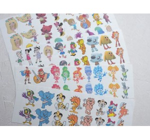 Набор термонаклеек "Мультики №19" - 1 набор.