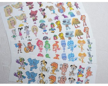 Набор термонаклеек "Мультики №19" - 1 набор.