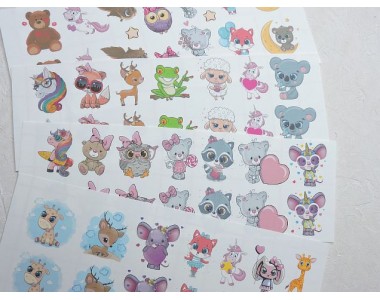 Набор термонаклеек "Зверята №18" - 1 набор.