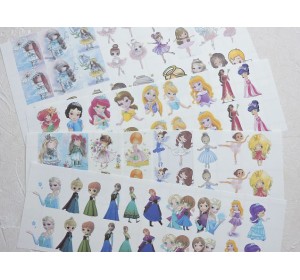 Набор термонаклеек "Принцессы №22" - 1 набор.