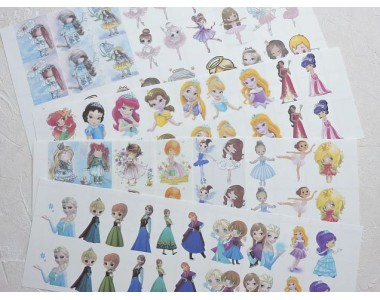 Набор термонаклеек "Принцессы №22" - 1 набор.