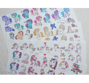 Набор термонаклеек "Единорожки №4" - 1 набор.