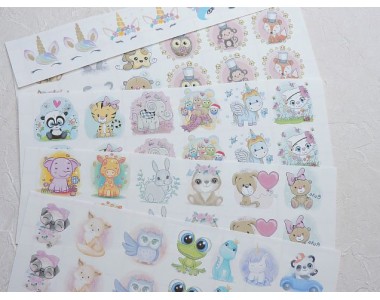 Набор термонаклеек "Зверята №14" - 1 набор.