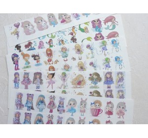 Набор термонаклеек "Девочки №1" - 1 набор.