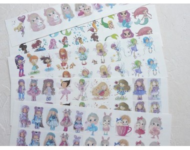 Набор термонаклеек "Девочки №1" - 1 набор.