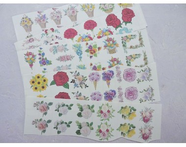 Набор термонаклеек "Цветы №25"- 1 набор.