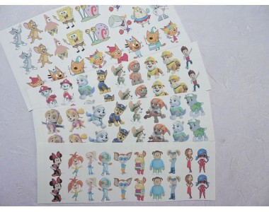 Набор термонаклеек "Мультики № 8"- 1 набор.