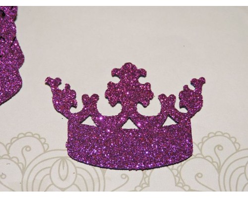 Заготовка "Корона 9"  6*4 см, цв.  фиолетовый - 1шт.