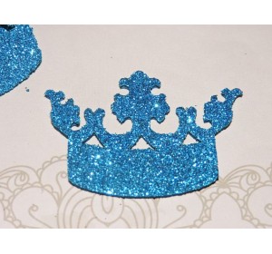 Заготовка "Корона 9"  6*4 см, цв.  бирюзовый - 1шт.