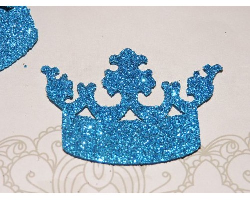 Заготовка "Корона 9"  6*4 см, цв.  бирюзовый - 1шт.