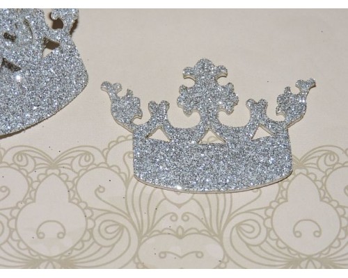 Заготовка "Корона 9"  6*4 см, цв.  серебро - 1шт.