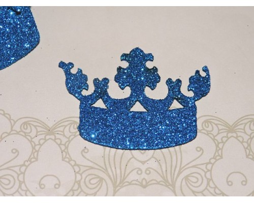 Заготовка "Корона 9"  6*4 см, цв.  синий - 1шт.