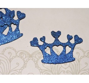 Заготовка "Корона 8" 5*3 см, цв.  синий - 1шт.