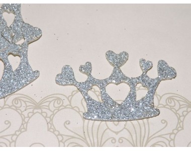 Заготовка "Корона 8" 5*3 см, цв.  серебро - 1шт.