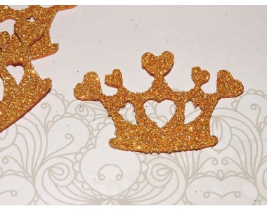 Заготовка "Корона 8" 5*3 см, цв. золото - 1шт.
