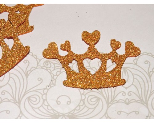Заготовка "Корона 8" 5*3 см, цв. золото - 1шт.