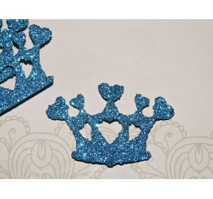 Заготовка "Корона 8" 5*3 см, цв.  бирюзовый - 1шт.