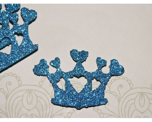 Заготовка "Корона 8" 5*3 см, цв.  бирюзовый - 1шт.