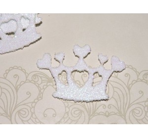 Заготовка "Корона 8" 5*3 см, цв.  белый - 1шт.