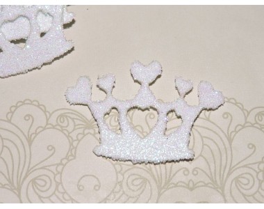 Заготовка "Корона 8" 5*3 см, цв.  белый - 1шт.