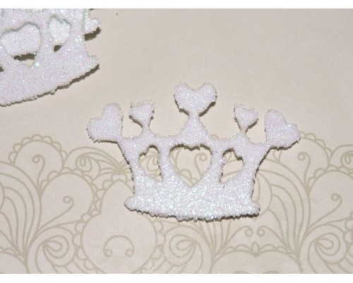 Заготовка "Корона 8" 5*3 см, цв.  белый - 1шт.