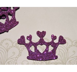 Заготовка "Корона 8" 5*3 см, цв.  фиолетовый - 1шт.