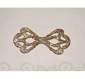 Заготовка "Сердцевина для банта 6"  6*2,8 см, цв.  светлое-золото - 1шт.