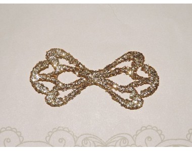 Заготовка "Сердцевина для банта 6"  6*2,8 см, цв.  светлое-золото - 1шт.