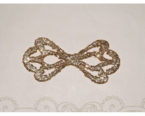 Заготовка "Сердцевина для банта 6"  6*2,8 см, цв.  светлое-золото - 1шт.