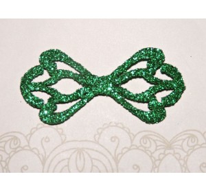 Заготовка "Сердцевина для банта 6"  6*2,8 см, цв.  зеленый - 1шт.