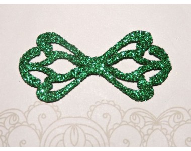 Заготовка "Сердцевина для банта 6"  6*2,8 см, цв.  зеленый - 1шт.