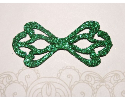 Заготовка "Сердцевина для банта 6"  6*2,8 см, цв.  зеленый - 1шт.
