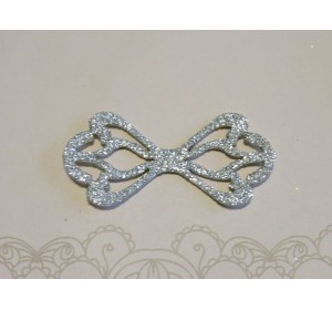 Заготовка "Сердцевина для банта 6"  6*2,8 см, цв.  серебро - 1шт.