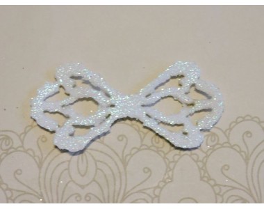 Заготовка "Сердцевина для банта 6"  6*2,8 см, цв.  белый - 1шт.