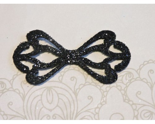Заготовка "Сердцевина для банта 6"  6*2,8 см, цв.  черный - 1шт.