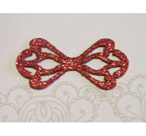 Заготовка "Сердцевина для банта 6"  6*2,8 см, цв.  красный - 1шт.